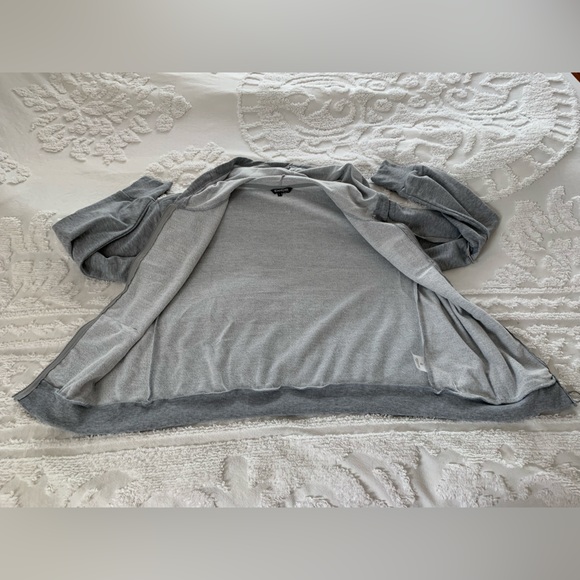 FINAL PRICE NWT Bebe Hoodie: Heather Gray Front Signature Logo Zipper Pockets L - Picture 8 of 9